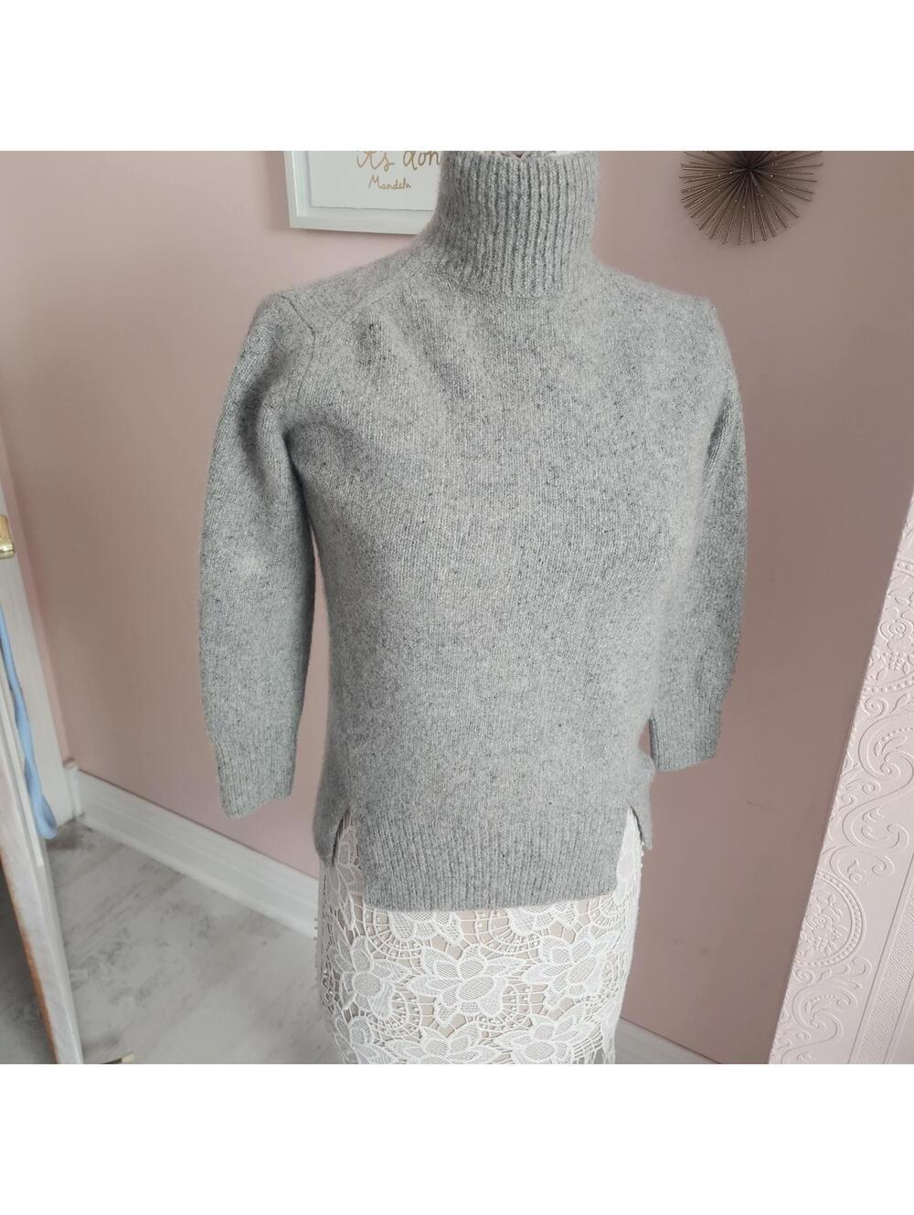 Vince mock 100 cashmere Sweater gray xs flawless